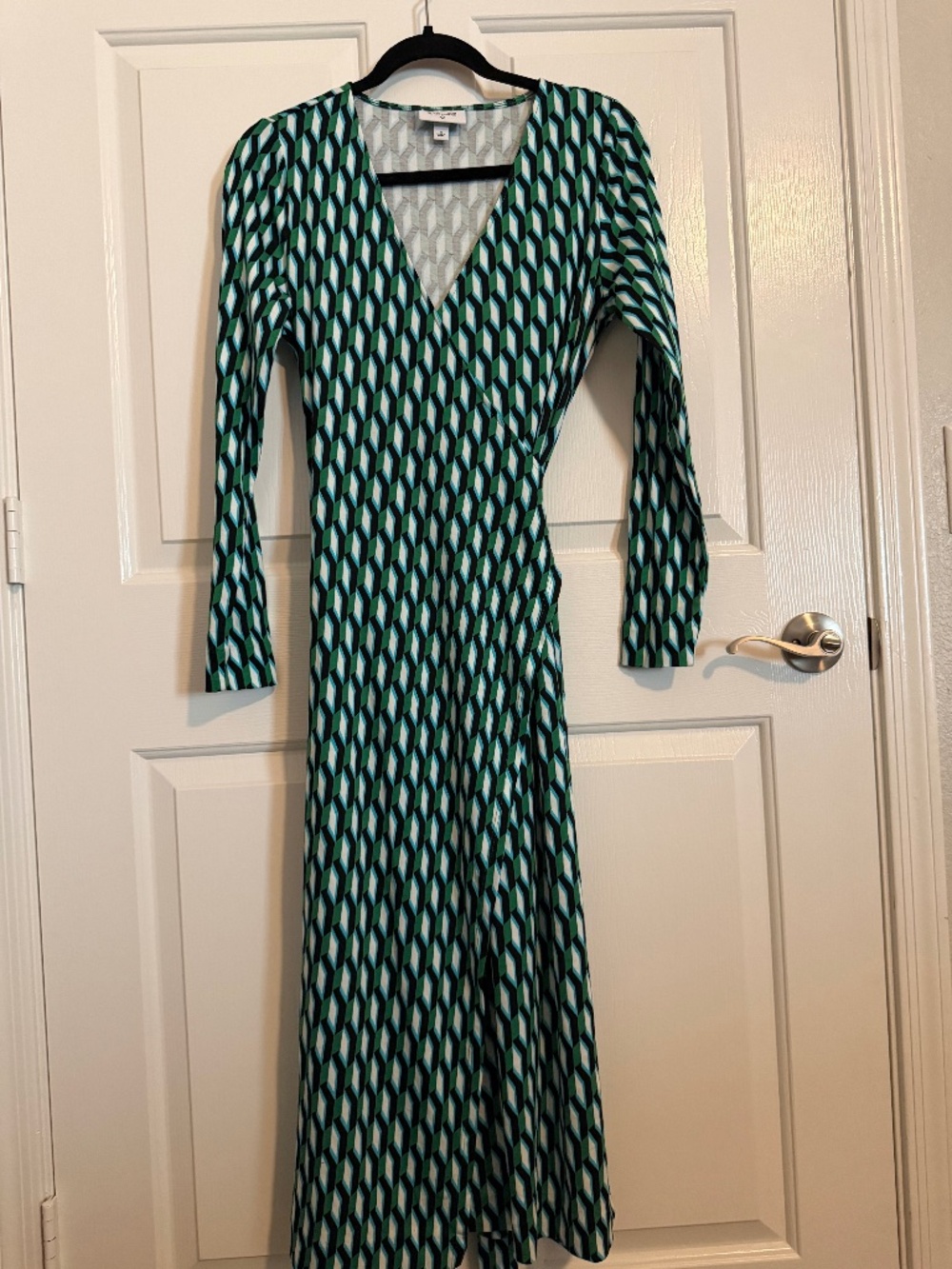 DVF for Target Green Geo Wrap Dress